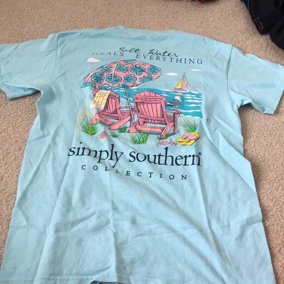 A simply southern blue beachy T-shirt - Picture 3 of 3